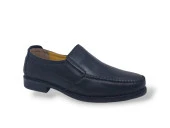 Zerhan 044 Erkek Siyah Hakiki Deri Poli Taban Ayakkabı thumbnail 3