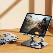 Zhltools Katlanabilir Alüminyum Tablet ve Telefon Tutucu Standı Gri - 1