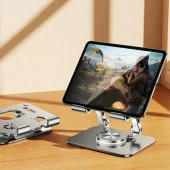 Zhltools Katlanabilir Alüminyum Tablet ve Telefon Tutucu Standı Gümüş - 1