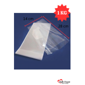 Bakkaliye Torbası 1 Kg Şeffaf Naylon Torba 0,5'lik(YARIMLIK) 14x28 Cm Bakliyat Torbası Kalın Poşet - 1