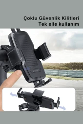 Fuchsia YSD-C127 Çok Fonksiyonlu Gidon Motosiklet Bisiklet Tutucu thumbnail 4