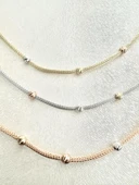 İtalyan Üç Sıra Dorika Toplu Altın Kolye thumbnail 2