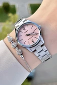 Casio CSISTE66 Kadranı Pembe Kordonu Gümüş Renk Hediye Paketli Kadın Kol Saati thumbnail 1