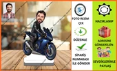 Bay Motorcu Karikatür Biblo,Sevgiliye Hediye,Doğum Günü Hediyesi - 1