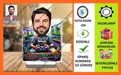 Oyun Kurdu Karikatür Biblo,Sevgiliye Hediye,Doğum Günü Hediyesi - 1