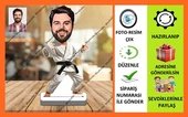 Kareteci Siyah Kuşak Karikatür Biblo,Sevgiliye Hediye,Doğum Günü thumbnail 1