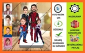 Örümcek Adam Ve Ailesi Karikatür Biblo,Sevgiliye Hediye,Doğum Gü thumbnail 1