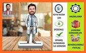 Doktor Karikatür Biblo,Sevgiliye Hediye,Doğum Günü Hediyesi - 1