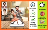 Dans Eden Karikatür Biblo,Sevgiliye Hediye,Doğum Günü Hediyesi thumbnail 1