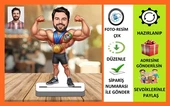 Şampiyon Karikatür Biblo,Sevgiliye Hediye,Doğum Günü Hediyesi thumbnail 1