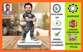 Sporcu Karikatür Biblo,Sevgiliye Hediye,Doğum Günü Hediyesi thumbnail 1