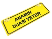 Anamın Duası Yeter Sök-Tak Pratik yeni nesil Sarı Dekor Plaka thumbnail 1