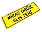 Miras Değil Alın Teri Sök-Tak Pratik yeni nesil Sarı Dekor Plaka - 1