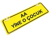 Aaa Yine O Çocuk Sök-Tak Pratik yeni nesil Sarı Dekor Plaka - 1