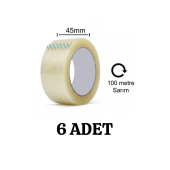 Koli Bandı Şeffaf 45 Mm X 100 Metre 6 Adet - 1