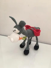 Dusty the Donkey Amigurumi Organik Oyuncak - 2