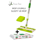 mop uyumlu yüzey temizlik havlusu 50 li + mop yöreseladam - 1