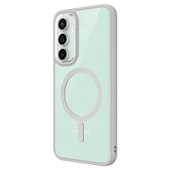 Samsung Galaxy S23 FE Kılıf Wireless Şarj Özellikli Krom Magsafe Silikon Kapak thumbnail 5