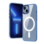 iPhone 13 Kılıf Wireless Şarj Özellikli Krom Magsafe Silikon Kapak thumbnail 3