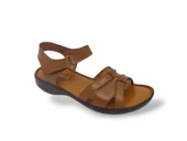 Zerhan 413 Kadın Taba Hakiki Deri Cırtlı Sandalet Ayakkabı thumbnail 4