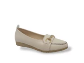 Zerhan 3059 Kadın Krem Tokalı Pırıltılı Babet Ayakkabı thumbnail 2