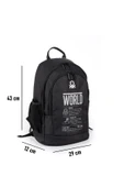 United Colors of Benetton "The World" Çift Bölmeli Okul Sırt Çantası Siyah / 03830 - 4