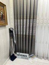 NİVEMESHOME LİKYA FT632120 V-5302 TOPRAK 1/3 SIK PİLELİ FON PERDE APM - 1