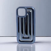 iPhone 13 Pro Rudra Seri Labirent Desen 3D Metalik Silikon Kapak - 6