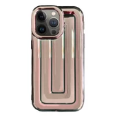 iPhone 13 Pro Rudra Seri Labirent Desen 3D Metalik Silikon Kapak - 8