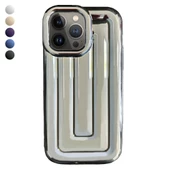 iPhone 13 Pro Rudra Seri Labirent Desen 3D Metalik Silikon Kapak - 1