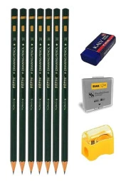 Karakalem Eskiz Çizim Seti Durolit Seti 50x70 cm 1 Paket Pastel Dağıtıcı Kalem Resim Kağıdı Dereceli Kalem Seti Hamur Silgi Sınav Silgisi thumbnail 5