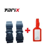 tarix 2 adet Siyah Valiz kemeri + 1 adet Kırmızı valiz etiketi - 2