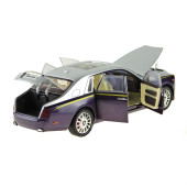 1:20 Ölçek Die-cast model Süper lüx Araba Metal Işıklı 26Cm Mor - 5