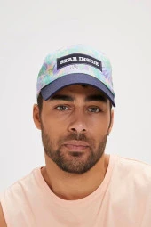 Bear inside Cap Lacivert Unisex Şapka STD - 2