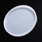 Yuvarlak Bardak Altı Reçine Epoksi Silikon Kalıp - 12,5 x 12,5 cm x 8.5 mm-Kod:1016 thumbnail 2