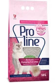 Proline Bebek Pudrası Kokulu Ince Tane Topaklanan Kedi Kumu 10 Lt - 1