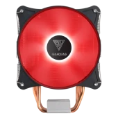 GAMDIAS BOREAS E1-410, RED Lights, 120mm CPU  Kule Tipi Hava Sogutma AMD AM4 ve INTEL Tüm islemciler ile uyumlu - 1