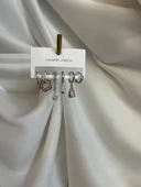 Elegan Parıltı Özel Seri Çelik Küpeler - 4