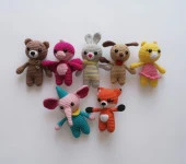 Sevimli Tayfa Maskot Takımı Amigurumi Organik Oyuncak - 2