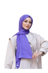 Kibrit Desen Pamuk Jakar Şal ( MOR ) thumbnail 1