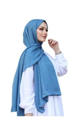 Kibrit Desen Pamuk Jakar Şal ( PETROL ) thumbnail 2