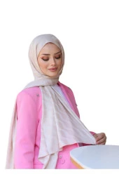 Suyolu Desen Pamuk Jakar Şal ( BEJ ) thumbnail 2