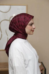 Dama Desen ipeksi Pamuk Jakar Eşarp thumbnail 1