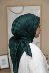 Dama Desen ipeksi Pamuk Jakar Eşarp thumbnail 2