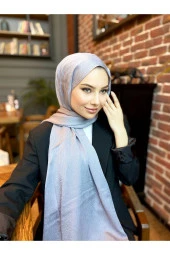 Ağaç Kabuğu Desen Italyan Ipek Şal (GRİ) thumbnail 1