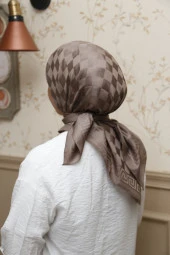 Dama Desen ipeksi Pamuk Jakar Eşarp thumbnail 3