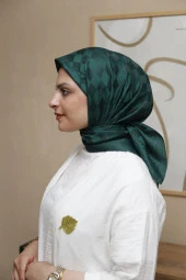 Dama Desen ipeksi Pamuk Jakar Eşarp thumbnail 4