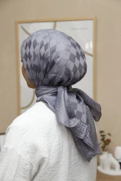 Dama Desen ipeksi Pamuk Jakar Eşarp thumbnail 4