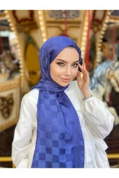 Dama Desen Saks Pamuk Jakar Şal thumbnail 1