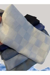 Dama Desen Gümüş Pamuk Jakar Şal thumbnail 2